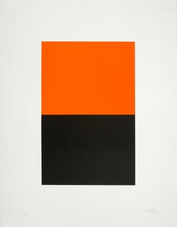 Orange and Black by 
																	Ellsworth Kelly