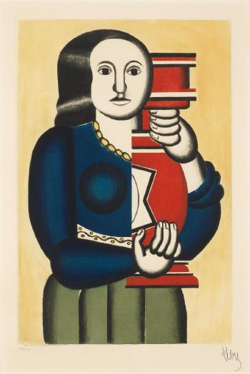 La femme &224 la cruche (Woman with Jar) by 
																	Fernand Leger
