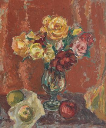 Some Yellow Roses by 
																	William Mactaggart