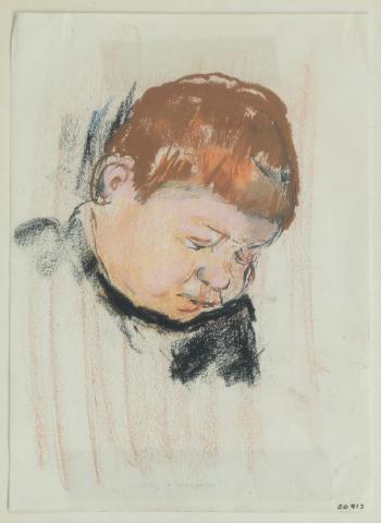 Head of a boy with red hair by 
																	Joan Eardley