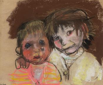 Two Samson Children by 
																	Joan Eardley
