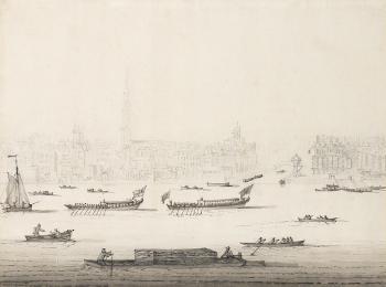 Thames shipping, a pair each by 
																	Francis Swaine