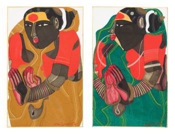 Untitled (Telangana Women) by 
																	Thotha Vaikuntam