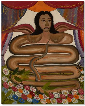 Damballah La Flambeau (also known as AidaQudo and The Snake Goddess AyidaWedo) by 
																	Hector Hyppolite