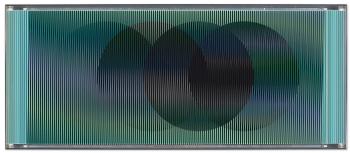Chromointerference (Mural Manipulable), Serie Marion A by 
																	Carlos Cruz-Diez