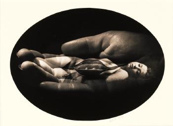 Woman, Hand, Pod by 
																	Jerry Uelsmann