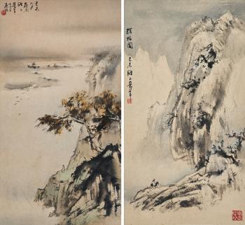 Searching for Plum Blossom  Viewing the Sea by 
																	 Ou Haonian