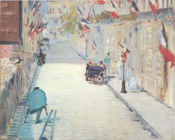 La rue Mosnier aux drapeaux by 
																			Edouard Manet