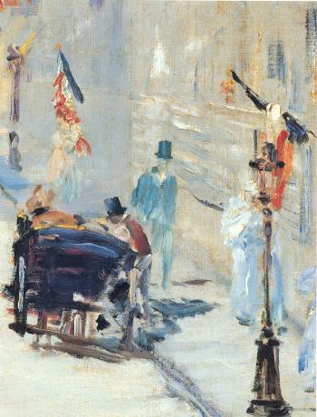 La rue Mosnier aux drapeaux by 
																			Edouard Manet
