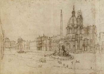 View of Piazza Navona, Rome by 
																	Lieven Cruyl
