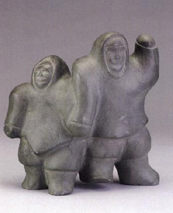 Inuit couple by 
																			David Ikutaaq
