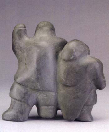 Inuit couple by 
																			David Ikutaaq