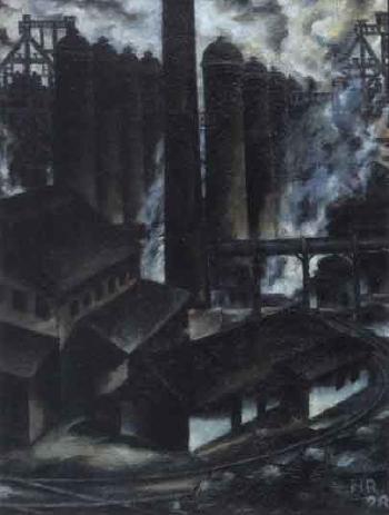 Industrial scene at Rheinhausen by 
																	Heinz Raasch