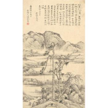 Landscape in ancient style by 
																			 Ding Yicheng
