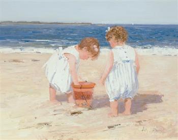 Toddlers at play by 
																	Sally Swatland