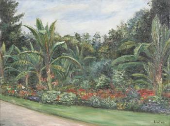 Weg in einem exotischen Palmengarten. by 
																	Max Eichin