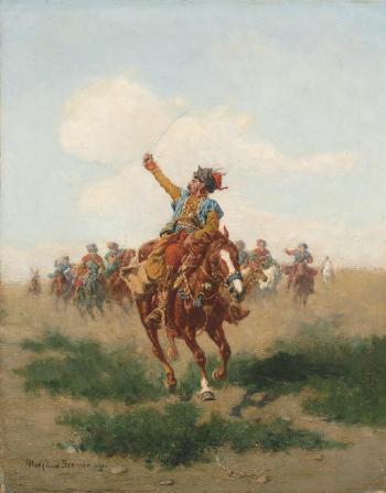 Cossacks on horseback by 
																	Vladyslav Szerner