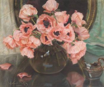 Pavots roses by 
																	Jef van de Fackere