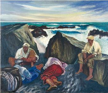 Pescatori che riposano by 
																	Giuseppe Zigaina
