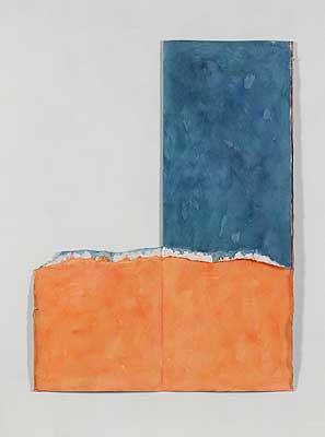 Ohne Titel - Komposition in Blau und Orange by 
																	Victor Sanovec