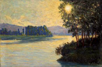 Sole nascente sul fiume by 
																	Matteo Olivero