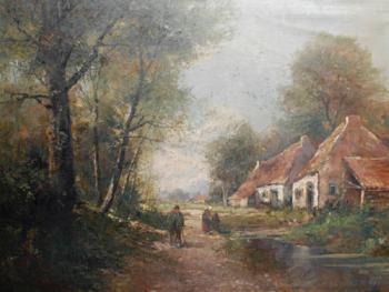 An afternoon stroll by 
																	Frans van Huffel