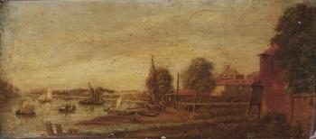 A view near Kingston-on-Thames by 
																	George Veal