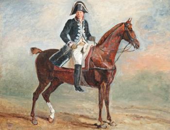 Officier à cheval by 
																	Adolph Ladurner