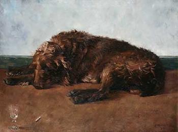 Mude nach der Jagd (Jagdhund) by 
																	Gustav Redeker