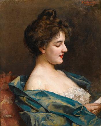 Portrait of a Parisian lady by 
																	Paul de Laboulaye