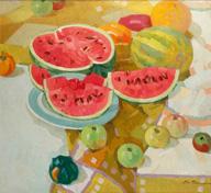 Watermelon and apples by 
																	Vladimir Danilouk