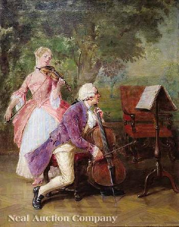 Cello Sonate with violin accompaniment by 
																	John Ward Dunsmore