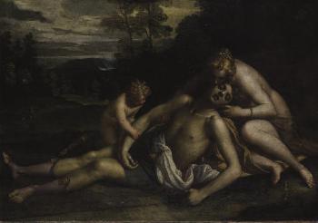 Venere e Adone by 
																	Pietro Damini