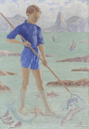 Le petit pêcheur by 
																	Augustin Rouart