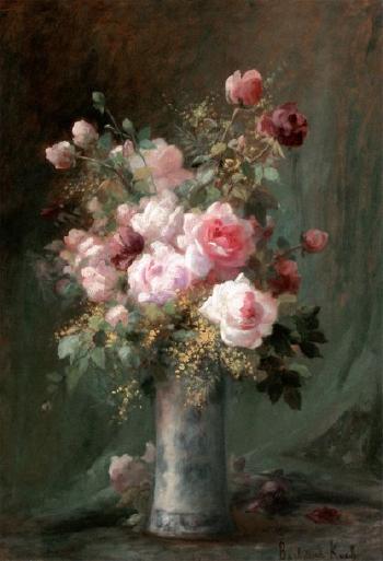 Bouquet de roses by 
																	Marthe Elisabeth Barbaud-Kock