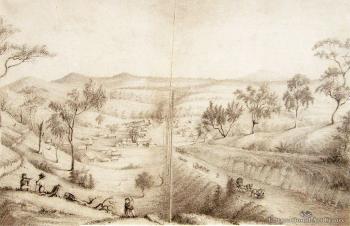 View of the Bendigo Goldfields by 
																	Gustavus Ferdinand von Tempsky