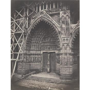 Portal, Amiens Cathedral by 
																	Edouard Denis Baldus