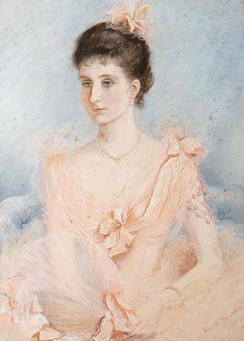Portrait of Miss Caroline Clifford, great granddaughter of 5th Duke of Devonshire by 
																	Blanche Macarthur