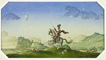 Vincent Lunardi's Flight over Edinburgh, 1785 by 
																	Albert Runciman Cummings