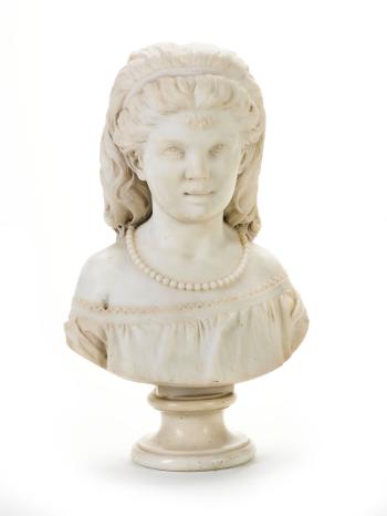 Bust of a young girl by 
																	Pietro Negro