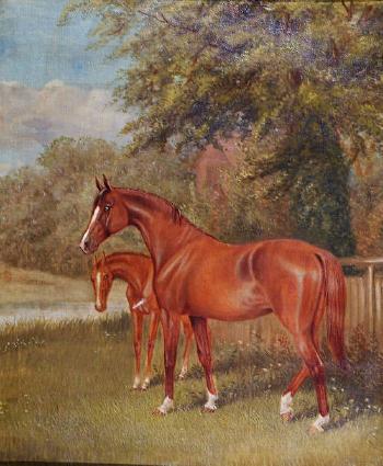 Mare and foal by 
																	George Veal