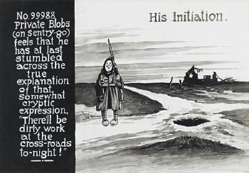 His initiation. Tribunal tribulation at Gruyere Castlea by 
																	Bruce Bairnsfather