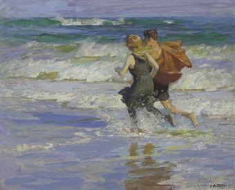 At the Beach by 
																	Edward Henry Potthast