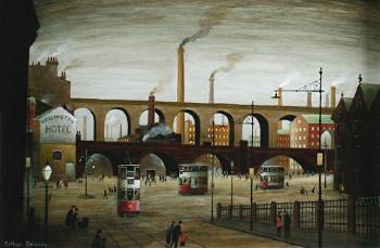 Stockport Trams by 
																	Arthur Delaney