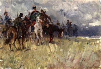 Kosaken Kavallerie by 
																	Anatoli Aleksandrovich Yanin
