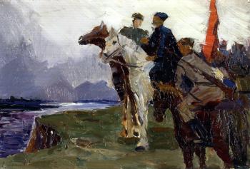 Russische Kavallerie by 
																	Anatoli Aleksandrovich Yanin