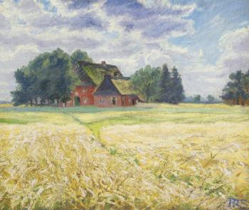 Worpsweder Bauernhof by 
																	Friedrich Rumler-SiuchninSki