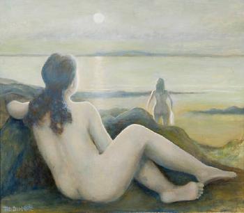 Bathers at moonlight by 
																	Edwin James Dummett