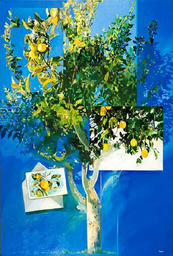 Lemon tree in blue by 
																	Constantinos Rammos