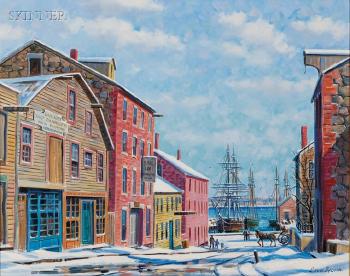 Centre St. New Bedford by 
																	Louis Sylvia